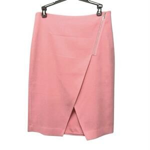 LOFT Pink Wrap Style Skirt Knee Length Size 6 NWT